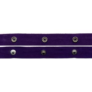 2" Spaced 15L Snap Tape on 3/4" Purple Twill Tape