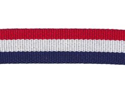 <font color="red">IN STOCK</font><br>7/8" Cotton Tri Stripe Tape-Red/White/Royal