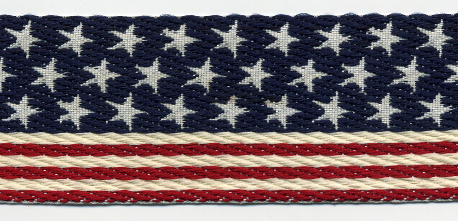 <font color="red">IN STOCK</font><br>1.5" Light Webbing-American Flag Pattern