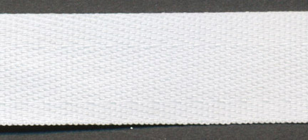 <font color="red">IN STOCK</font><br>1/2" Fashion Luxury Twill Tape-White